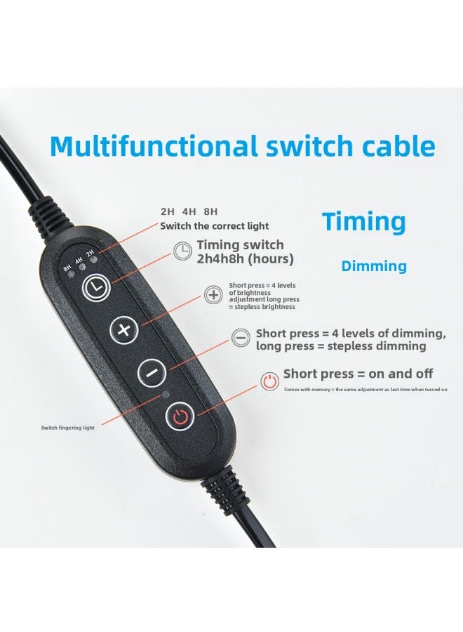 Aroma Lamp Wax Melting Lamp Plant Lamp Disinfection Lamp Timing Dimmer Switch Line 110V 220V Universal-Color:National Standard 2*0.5 Square Japanese Edition 1.8m Black/White  - Image 2