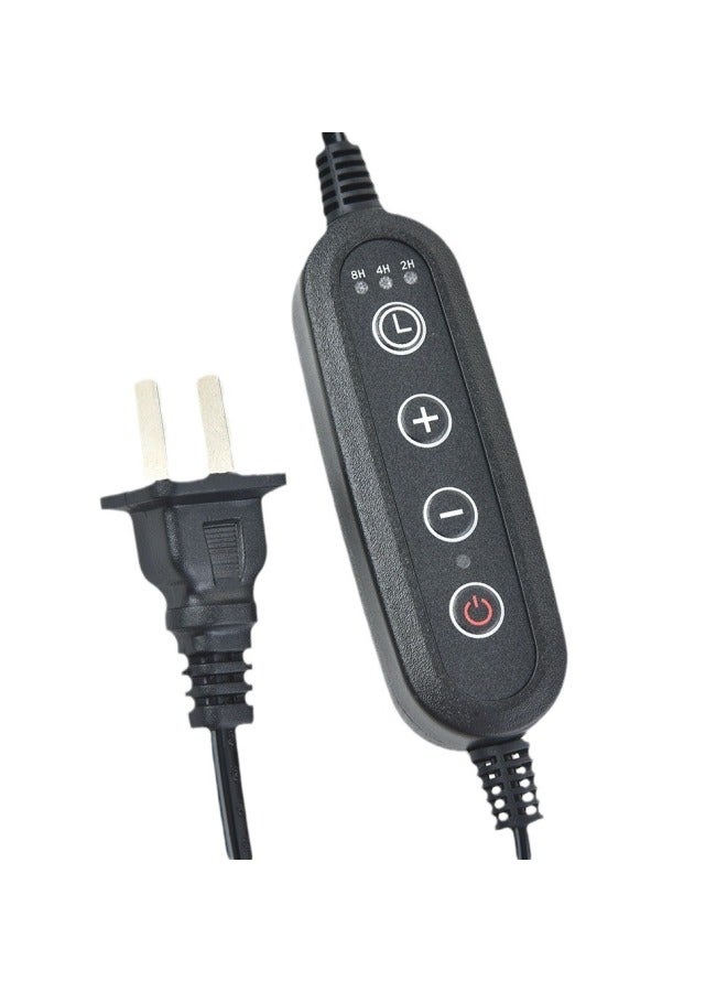 Aroma Lamp Wax Melting Lamp Plant Lamp Disinfection Lamp Timing Dimmer Switch Line 110V 220V Universal-Color:National Standard 2*0.5 Square Japanese Edition 1.8m Black/White  - Image 5