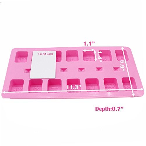 X-Haibei Chinese Mahjong Dice Chocolate Ice Cube Soap Candy Mold Silicone Cake Decor - Image 3