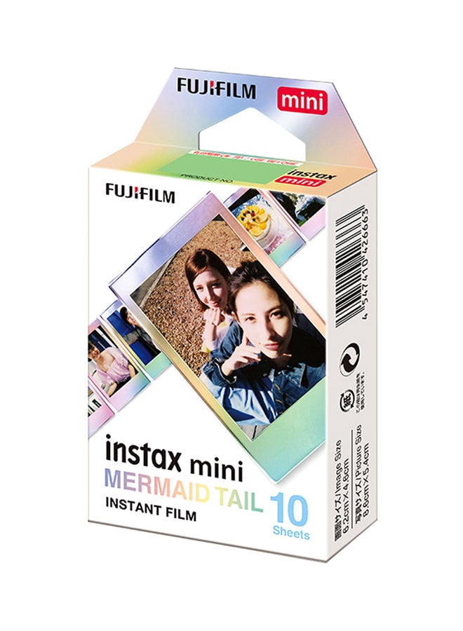 10-Piece Instax Mini Photo Paper Film 8.6x5.4cm Mermaid Tail - Image 1