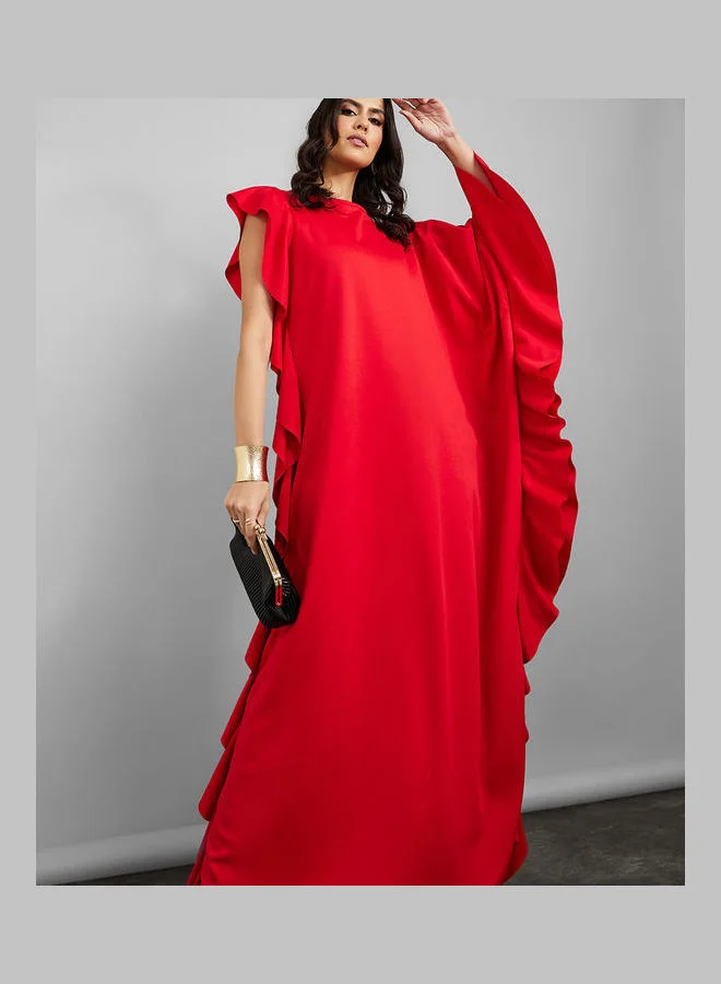 strapless open back dress Long Red Silk Dress - Formal Caftan Dresses