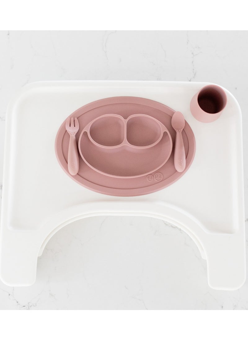 Mini Mat - Baby Plate, Kids Plate, Baby Led Weaning Silicone Plates For Babies - Mauve