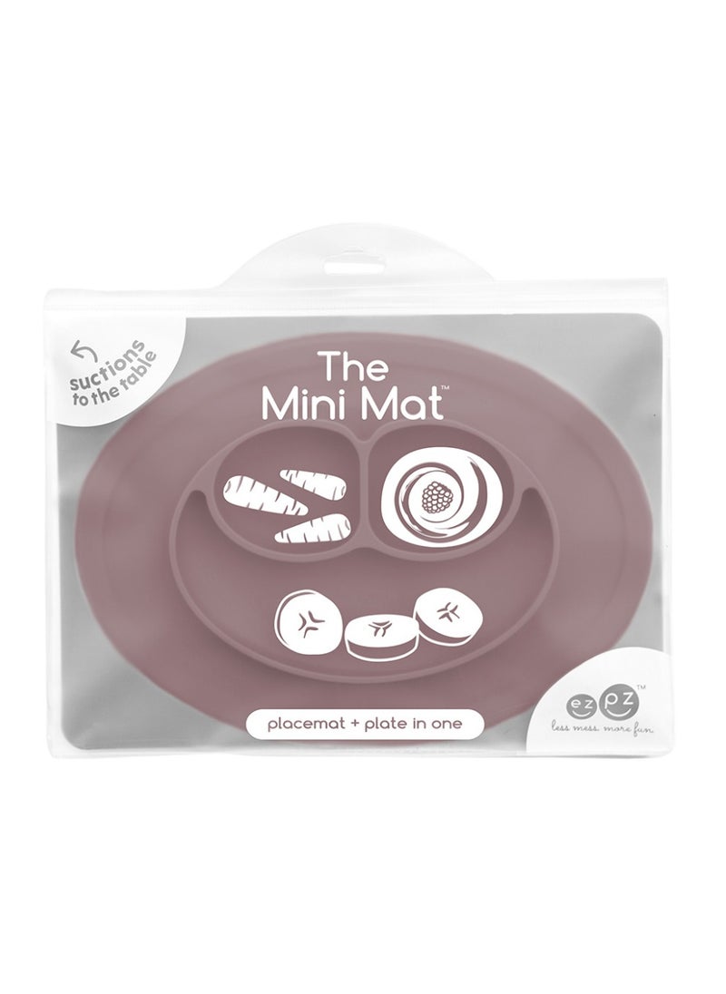 Mini Mat - Baby Plate, Kids Plate, Baby Led Weaning Silicone Plates For Babies - Mauve