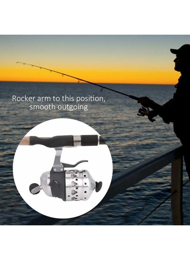 Mrisata Fishing Reel, Archery Spincast Fishing Reel, Shooting Fishing Lure Reel Fishing Reel Hand Brake Winding Displacement Fish Line Wheel Accessory, Archery Shooting Lure Fishing Reel - Image 4