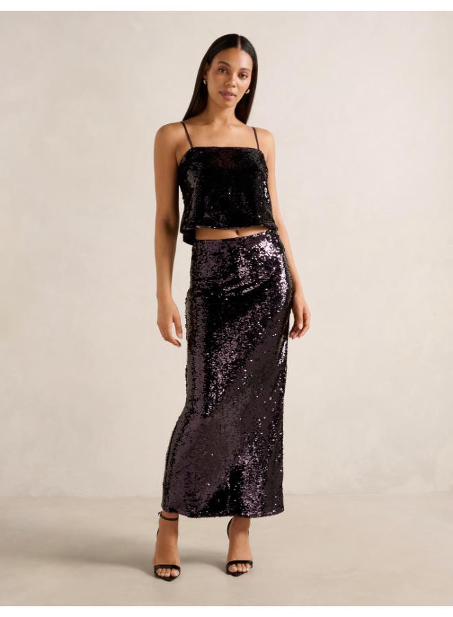 forever new Nora Sequin Midi Skirt - Image 5