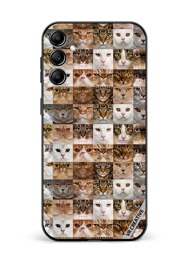 VR CREATIVE Protective Case Cover For Samsung Galaxy A55 Cat Faces Design Multicolour - Image 1