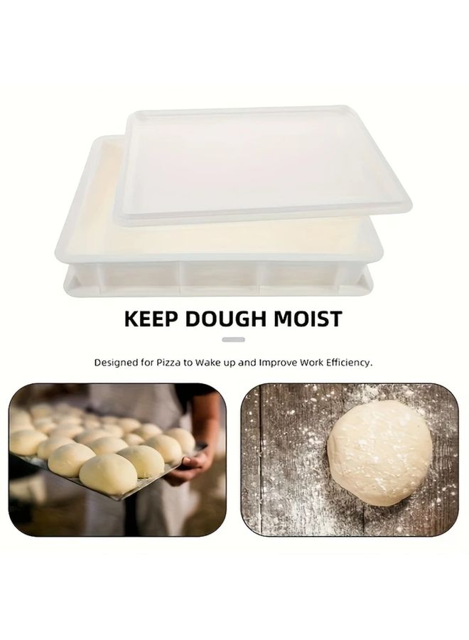White Yeast Fermentation Box With Lid For Pizza Dough Proofing Container Food Storage 11.81 15.75 3.94 Inches - Image 5