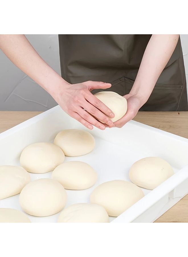 White Yeast Fermentation Box With Lid For Pizza Dough Proofing Container Food Storage 11.81 15.75 3.94 Inches - Image 4