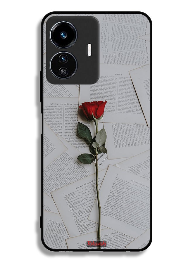 Tolwak Vivo Y77 5G Protective Case Cover Rose On Papers - Image 2