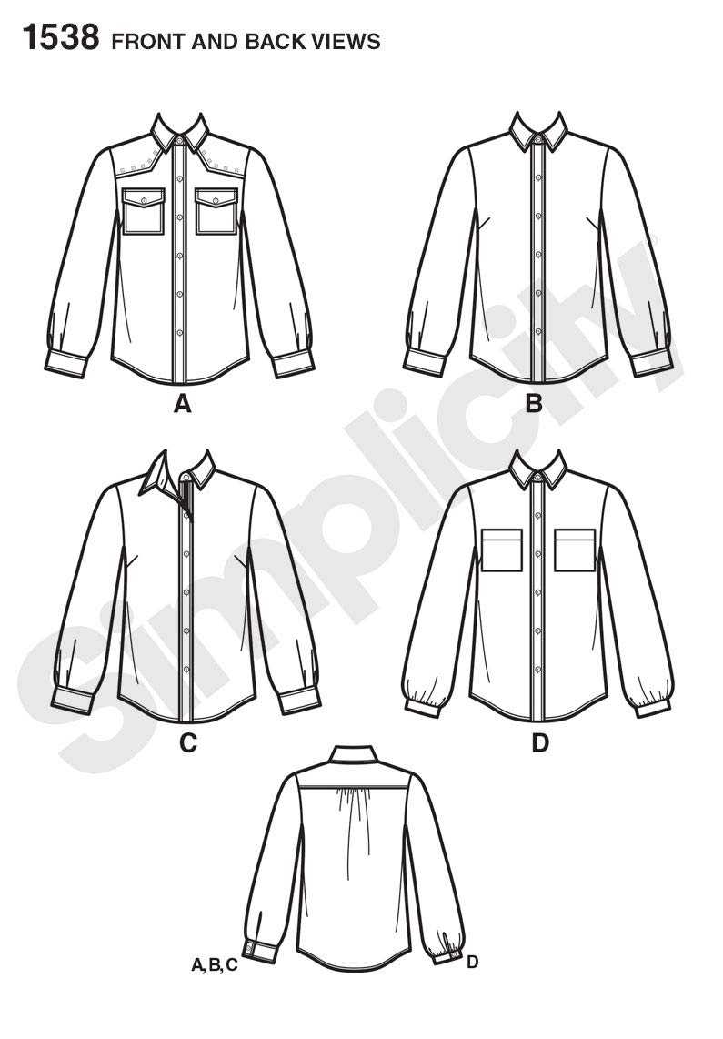 Simplicity نمط خياطة قميص نسائي مزود بأزرار من سيمبليسيتي 1538، مقاسات 14-22 - Image 3