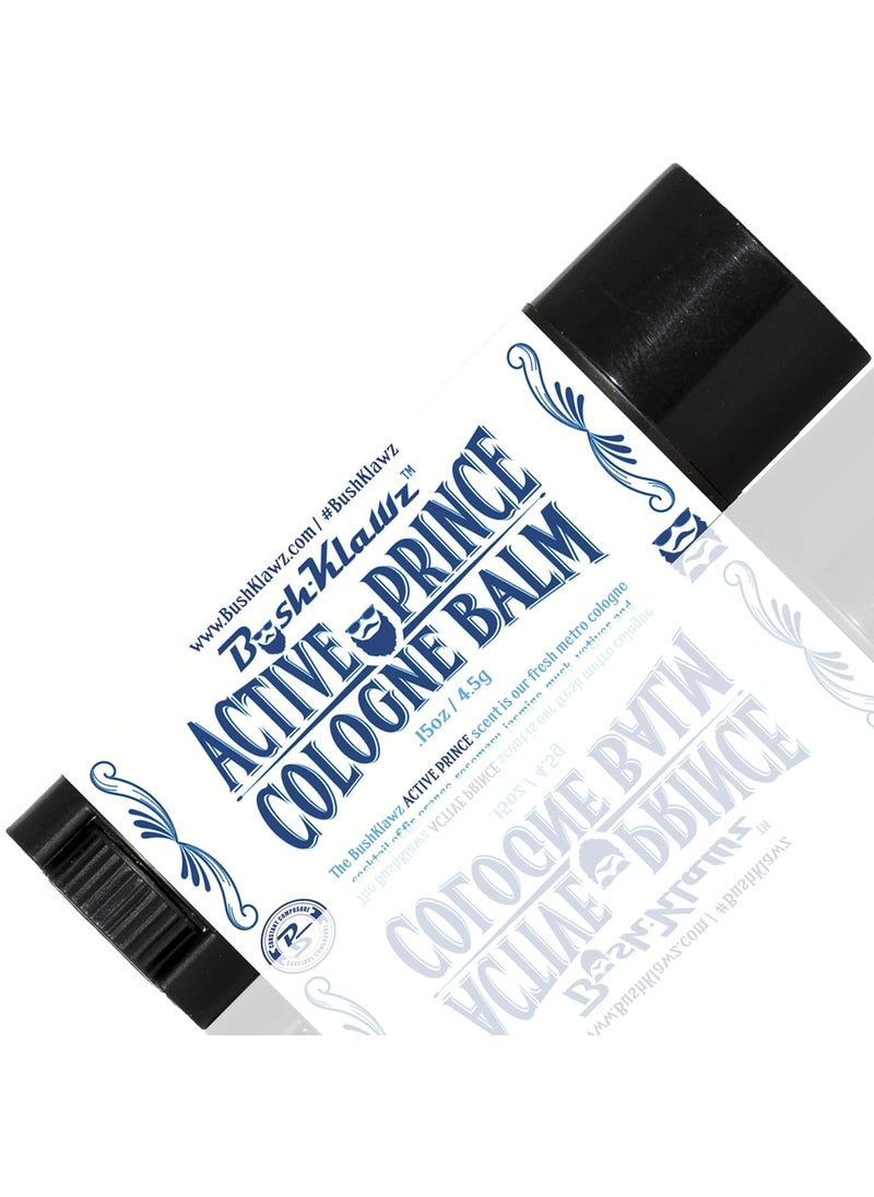 BushKlawz - Active Prince Travel Solid Cologne Balm  Refreshing Metro Cologne for Active Men  Best Fresh Active Scent Solid Alcohol Free Cologne for travel Best Gift for Men - Image 1