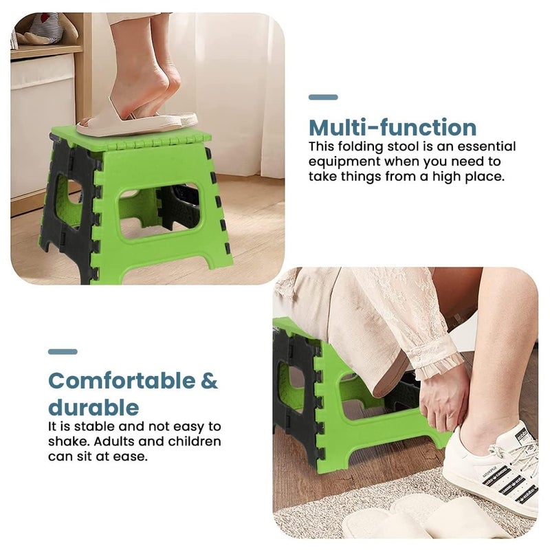 WHEEL CREW 12 Inches Step Stool for Adults and Kids Kitchen Stepping Stools Garden Step Stool Kitchen Stool Pack of 1 Green - Image 4