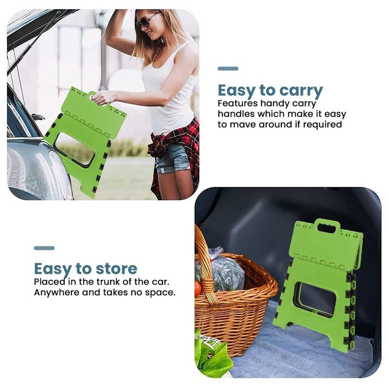 WHEEL CREW 12 Inches Step Stool for Adults and Kids Kitchen Stepping Stools Garden Step Stool Kitchen Stool Pack of 1 Green - Image 5