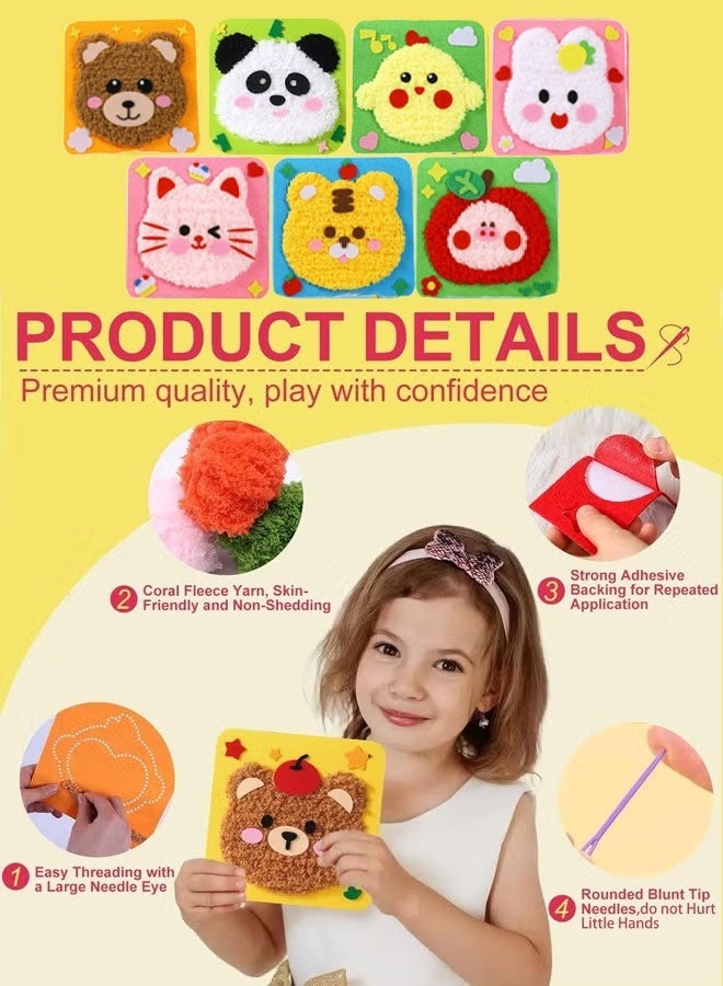 Ailily 7 pcs DIY Kids Doll Sewing Craft Kit for Early Education Toys, arts-and-crafts,craft-kits,Arts and Crafts for Kids, Toys Gifts for Girls Kids 4 5 6 7 8 9 10 years old - Image 1