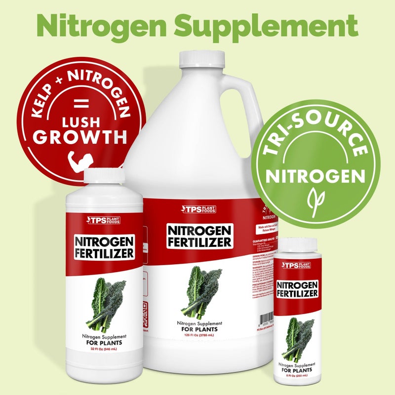 TPS NUTRIENTS Nitrogen for Plants, Tri-Source N Nitrogen for Lush Green Growth, Liquid Plant Fertilizer 8 oz (250mL), SUPPNITRO8OZ - Image 3