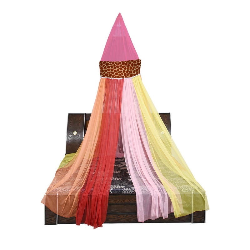 CREATIVE TEXTILES شبكة ناموسية معلقة من الأقمشة الإبداعية من البوليستر للبالغين بحجم سرير مزدوج/ملكة على شكل مظلة - Image 4
