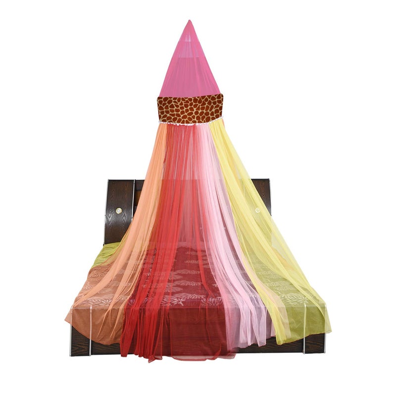 CREATIVE TEXTILES شبكة ناموسية معلقة من الأقمشة الإبداعية من البوليستر للبالغين بحجم سرير مزدوج/ملكة على شكل مظلة - Image 1