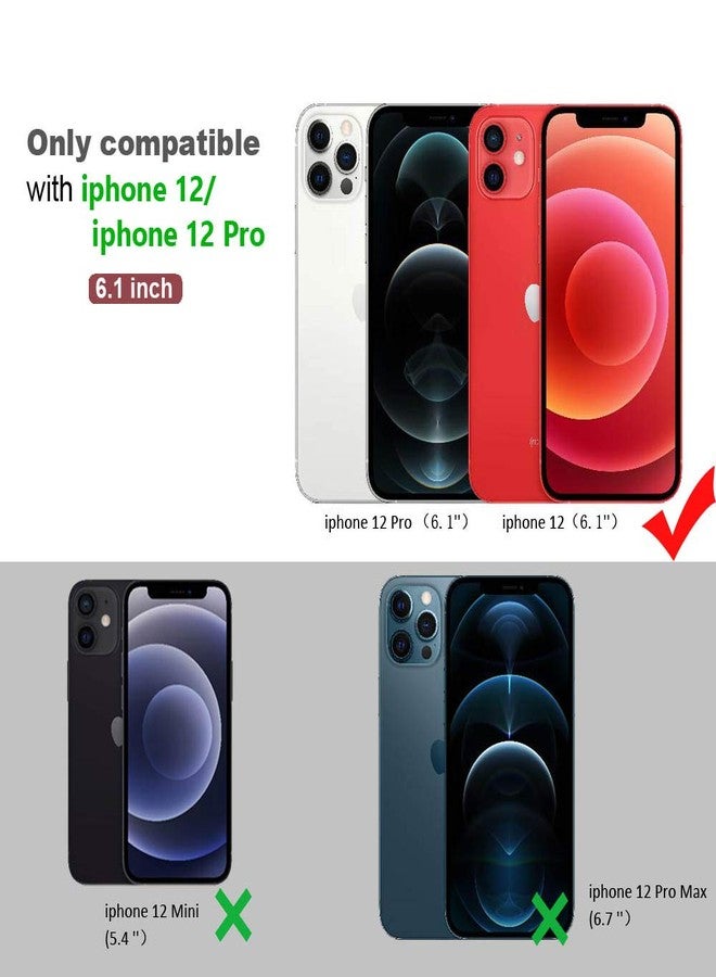 جانكالم جراب JanCalm لهاتف iPhone 12/جراب محفظة لهاتف iPhone 12 Pro، مصنوع من جلد البولي يوريثان بنقشة زهور [حزام للمعصم] [فتحات للبطاقات/النقود] غطاء قلاب مزود بحامل (زهرة لؤلؤية) - Image 2