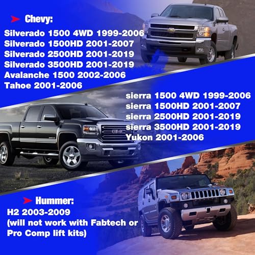 KSP PERFORMANCE KSP Stabilizer Bar Link for 46 lifted Silverado Sierra 25003500HD Adjustable Extended Suspension Sway Bar End Link fit Tahoe Avalanche 1500 Yukon Hummer 46in Lifted Aftermarket Sway Stabilizer - Image 3