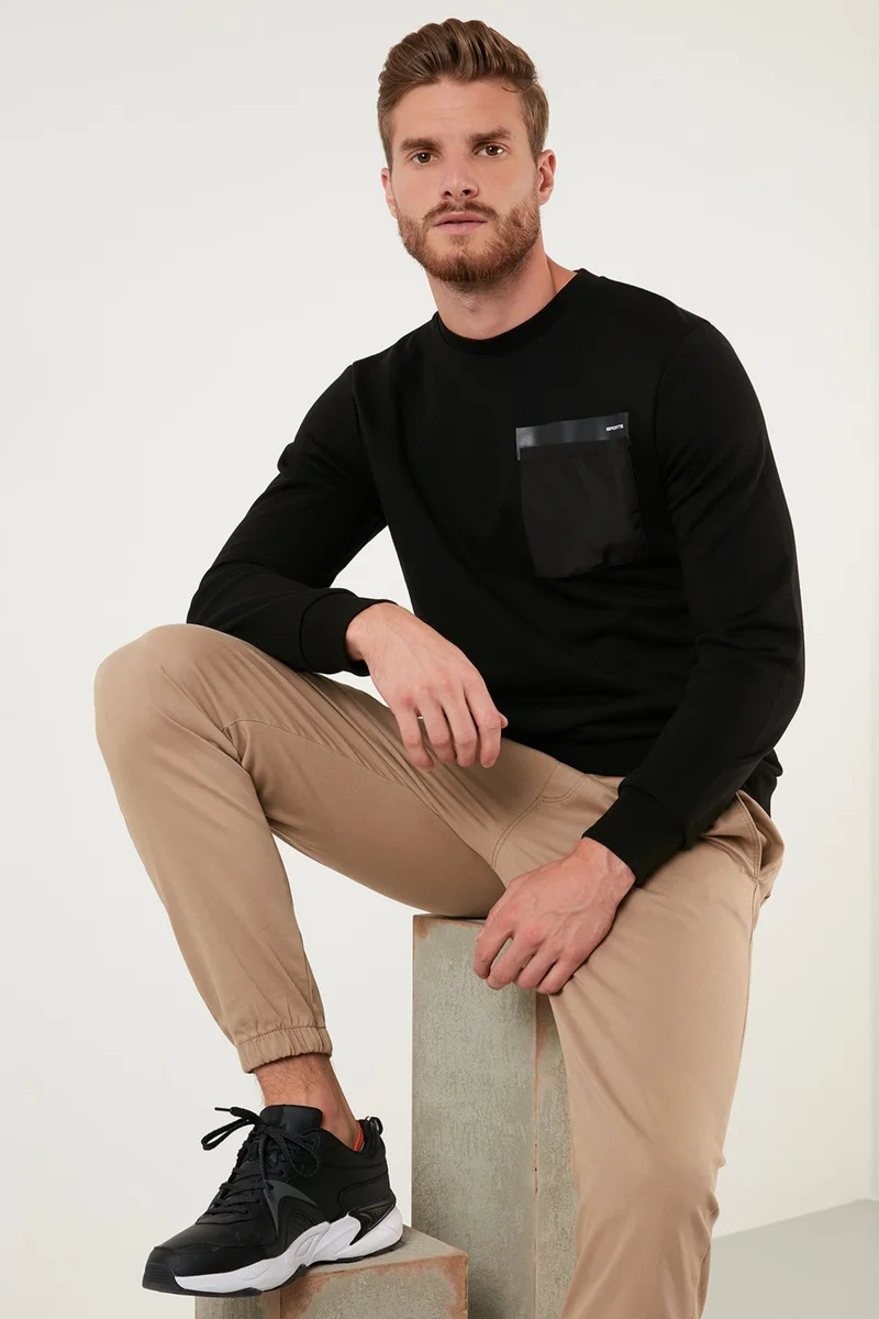 بوراتي Pocket Detailed Regular Fit Crew Neck Cotton Sweat Men's Sweat 5905323