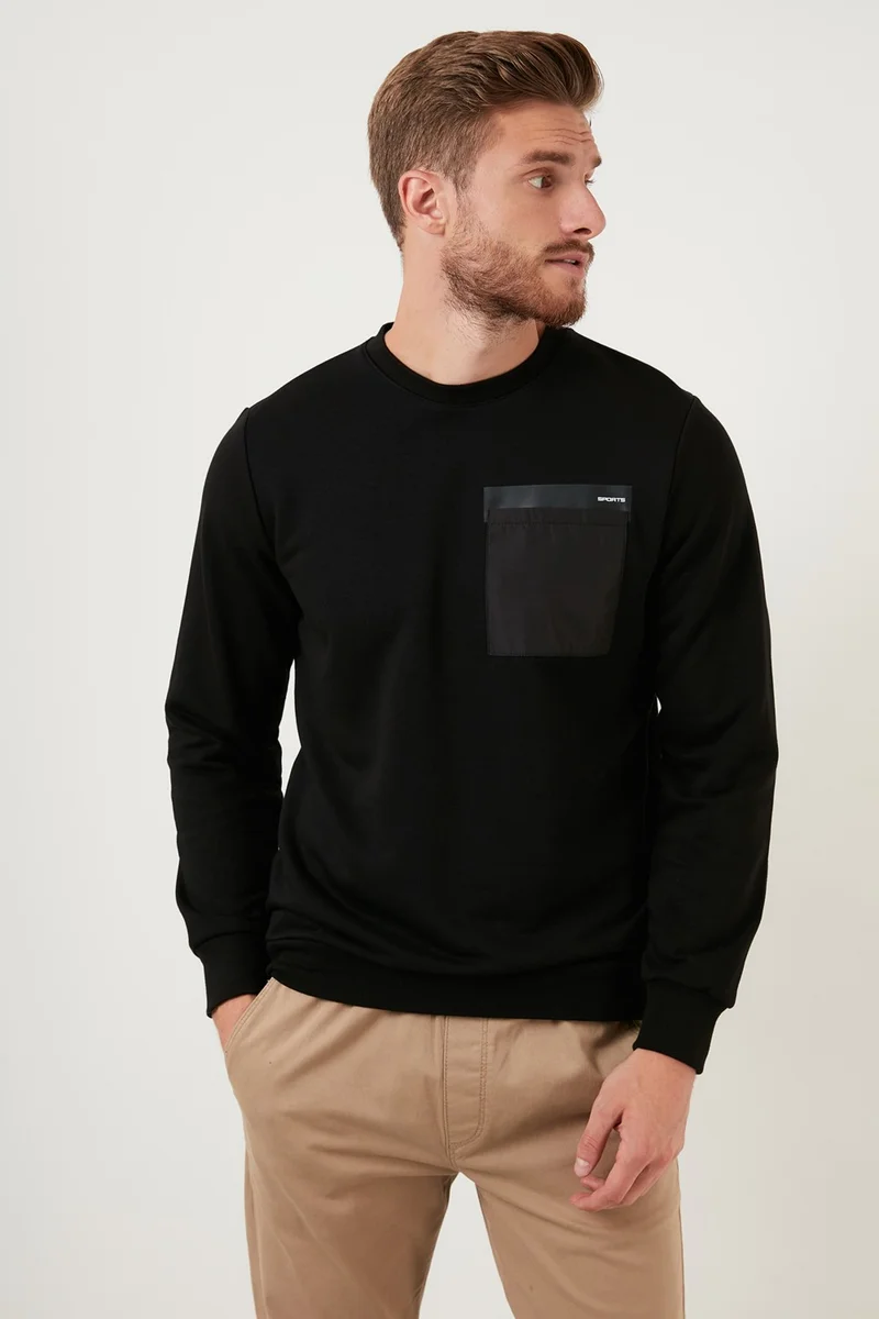 بوراتي Pocket Detailed Regular Fit Crew Neck Cotton Sweat Men's Sweat 5905323