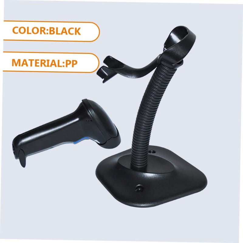 Adjustable Barcode Scanner Stand Holder for Desk Black Commercial Use - Image 3