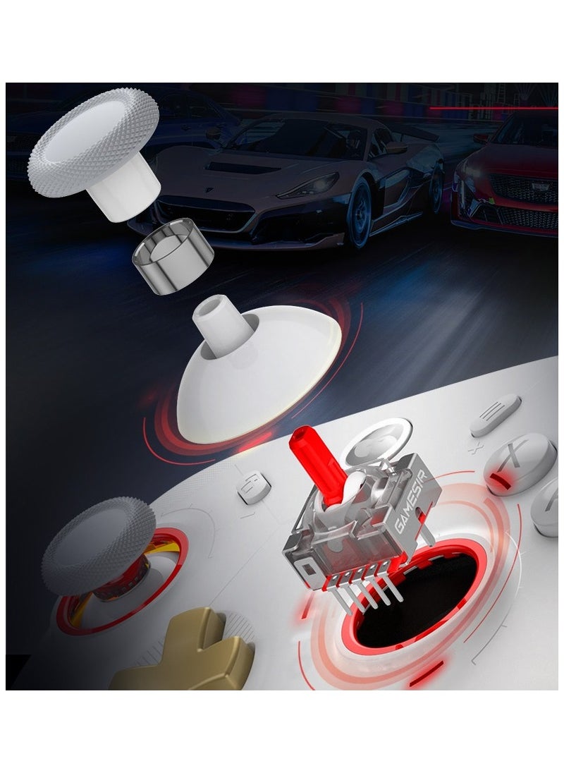 General - Classic Wireless Gamepad GameSir Cyclone 2 Daybreak Game Controller for PC / Steam / Switch / Android / iOS with RGB Lamp Wireless Audio Hall Linear Trigger and Micro Trigger Switch Six-Axis Gyroscope Aluminium Alloy Charging Dock White - Image 1