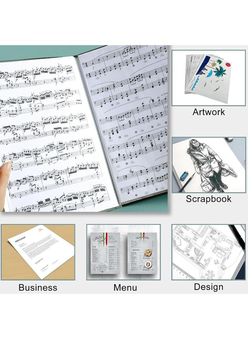 PAPERSAY 2 Pieces x 60 Pocket File Folder,A4 Paper Project Organizer Folders File Organizer, Presentation Binder with Plastic Documents Organizer Presentation Book Art Portfolio Folder Sheet Protector - Image 4