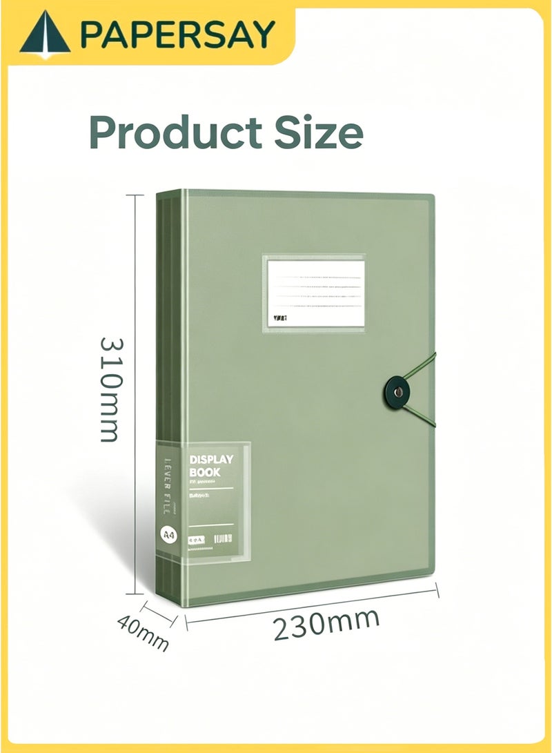 PAPERSAY 2 Pieces x 60 Pocket File Folder,A4 Paper Project Organizer Folders File Organizer, Presentation Binder with Plastic Documents Organizer Presentation Book Art Portfolio Folder Sheet Protector - Image 2