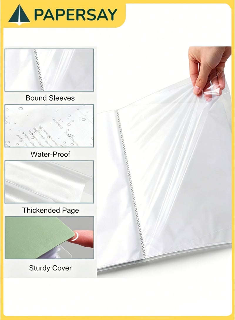 PAPERSAY 2 Pieces x 60 Pocket File Folder,A4 Paper Project Organizer Folders File Organizer, Presentation Binder with Plastic Documents Organizer Presentation Book Art Portfolio Folder Sheet Protector - Image 3