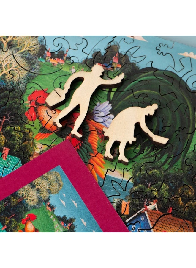 باقة ألعاب تركيب خشبية من Davici "عرض - صباح الخير" – 50 قطعة، 14×16 سم، مستوى مبتدئ - Image 4