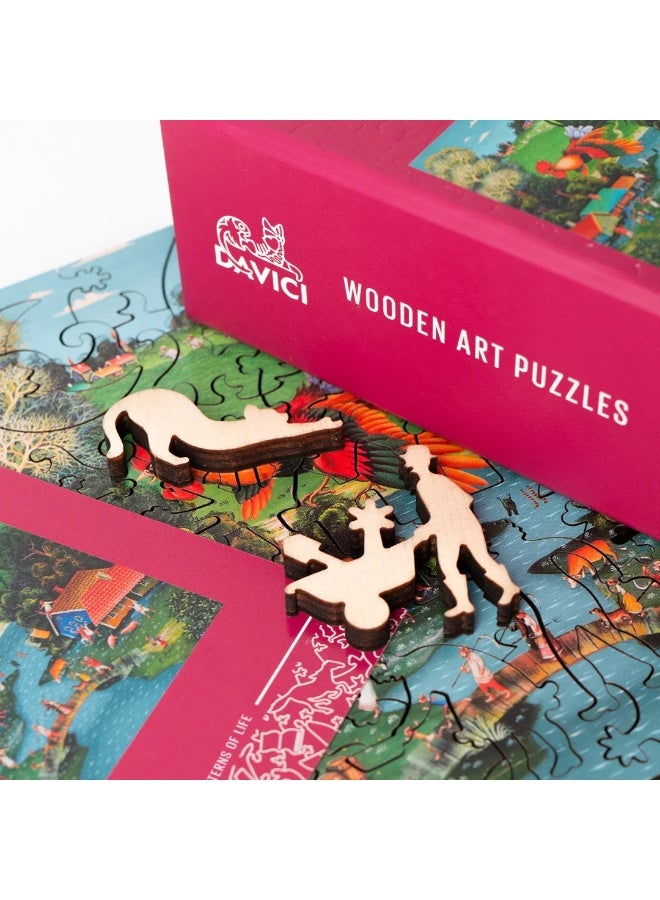 باقة ألعاب تركيب خشبية من Davici "عرض - صباح الخير" – 50 قطعة، 14×16 سم، مستوى مبتدئ - Image 2