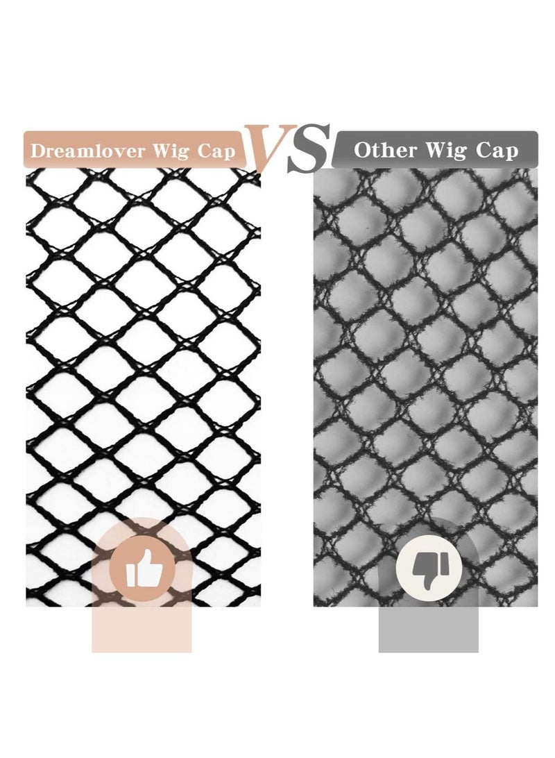 Estelle Wig Caps with Thick Nylon with Close Dome Black Pack of 3 - Image 5