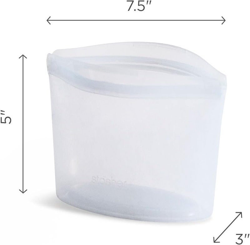Stasher Silicone Reusable Storage Bag, 2-Cup Bowl, Reusable Freezer Bag, Microwave, Dishwasher, Oven Safe, Sous Vide, Lunch Container, Eco Friendly, Food Storage Bag, Snack Bag, 16 oz, Deep Ocean - Image 5