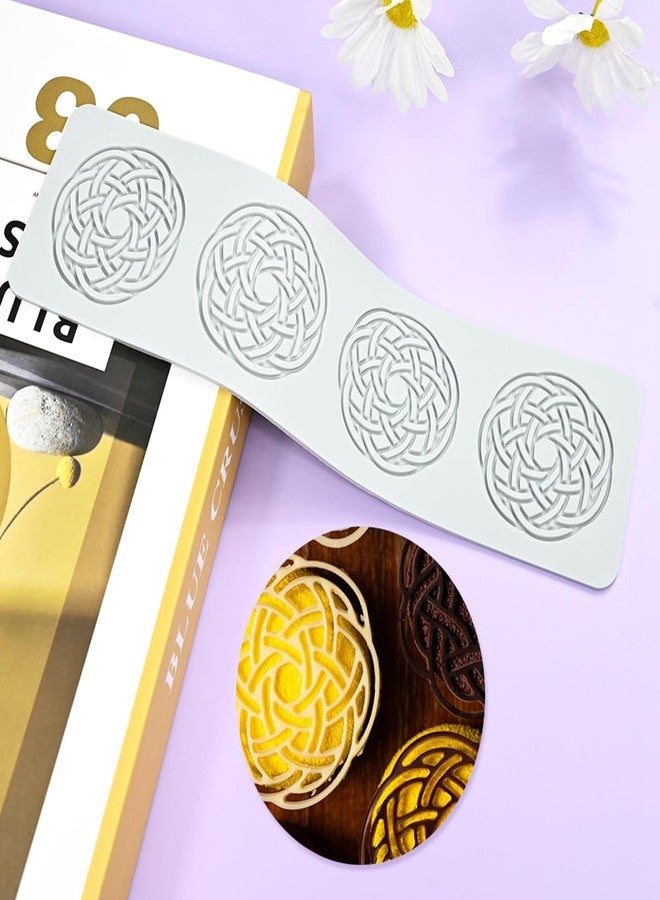 mostsom Silicone Mold Hollow Out Sugarcraft Lace Mold Cake Decoration Lace Mat for Fondant Wedding Cake Decorating Baking Molds (A1_ Circular) - Image 1