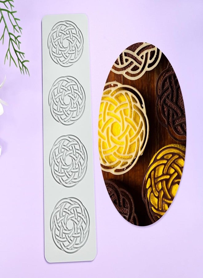 mostsom Silicone Mold Hollow Out Sugarcraft Lace Mold Cake Decoration Lace Mat for Fondant Wedding Cake Decorating Baking Molds (A1_ Circular) - Image 2