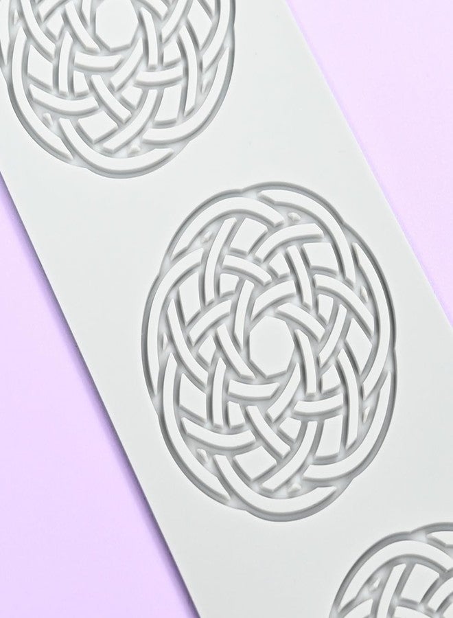 mostsom Silicone Mold Hollow Out Sugarcraft Lace Mold Cake Decoration Lace Mat for Fondant Wedding Cake Decorating Baking Molds (A1_ Circular) - Image 5