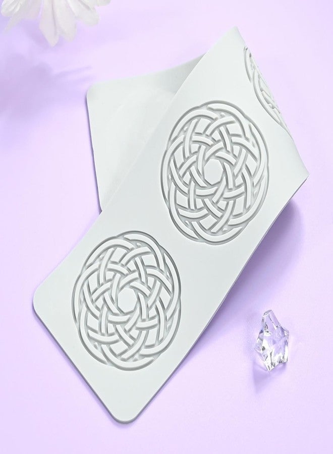 mostsom Silicone Mold Hollow Out Sugarcraft Lace Mold Cake Decoration Lace Mat for Fondant Wedding Cake Decorating Baking Molds (A1_ Circular) - Image 4