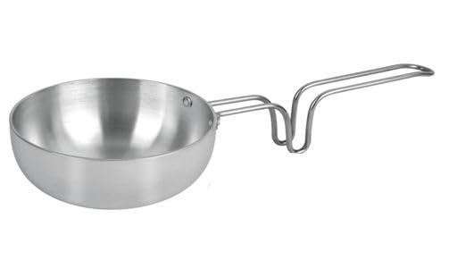 Garden Of Arts Aluminium Tadka Pan | Non Stick Tadka Pan Unbreakable Steel Handle Tadka Pan | Chowka Pan Kadai Vagariya | Aluminium Tadka Kadhai with Steel Handle - Image 1