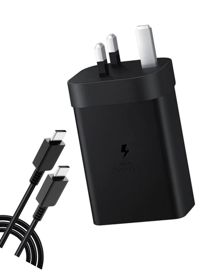 ELTRAZONE 65W GaN PD Fast Charger, 3-Port USB C + USB A Adapter, Dual Laptop Charger for MacBook, iPhone, Samsung Galaxy, Steam Deck, OnePlus, Huawei, Supports PD20W & QC3.0 – Black - Image 1