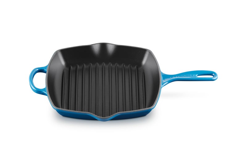 Le Creuset Le Creuset Enameled Cast Iron Signature Square Skillet Grill 1025 Marseille 
