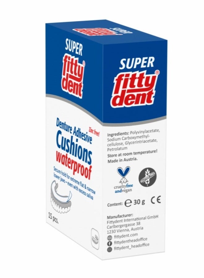 Fittydent وسادات لاصقة للأسنان الاصطناعية فيتي دينت سوبر 15 شريط - Image 2