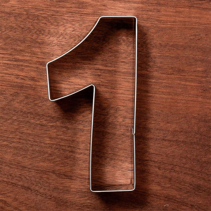 LILIAO LILIAO Number 1 Cookie Fondant Biscuit Cutter for Birthday/Anniversary/Special Day - 2.1 x 4 inches - Stainless Steel - Image 4