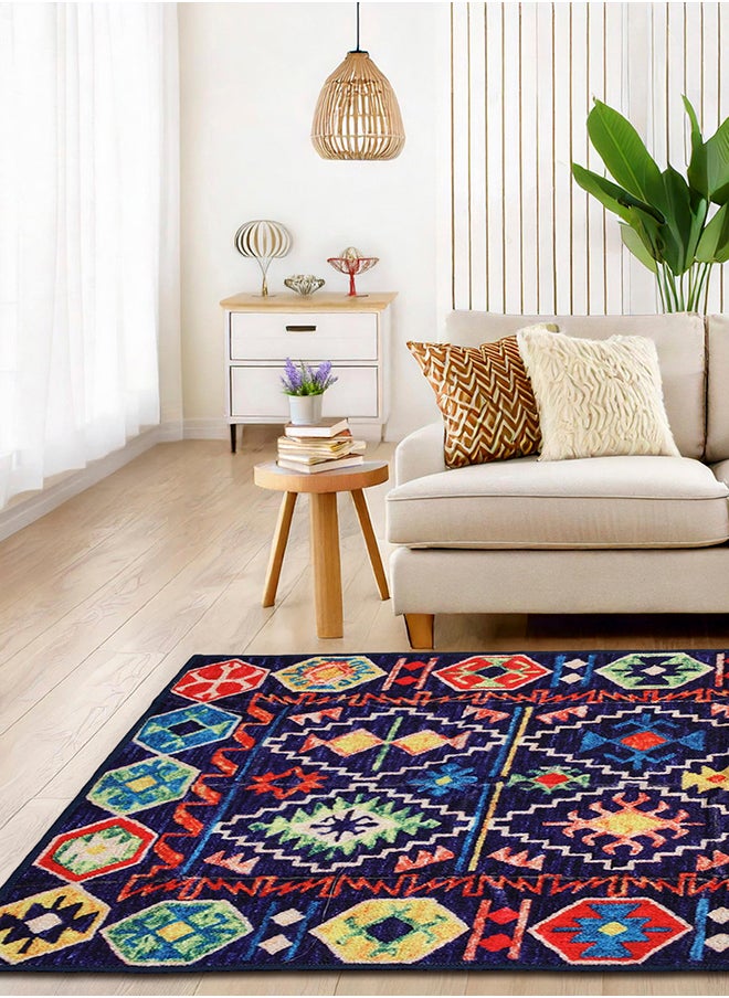 Status Contract Multi Printed Vintage Persian Carpet Rug Runner for Bedroom/Living Area/Home with Anti Slip Backing, 152 X 213 Cm  - Image 1