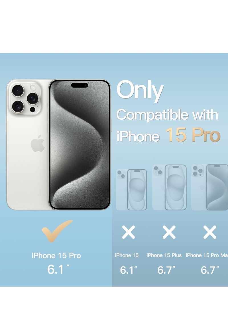 جراب حماية للكاميرا متوافق مع iPhone 15 Pro جراب شفاف، جراب هاتف محمول iPhone 15 Pro جراب واقٍ رقيق ناعم من السيليكون مضاد للاصفرار - شفاف - Image 4