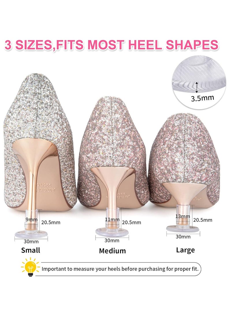 6 Pairs Heel Protectors - 3 Sizes, Clear Heel Stoppers for Walking on Grass and Uneven Floor - Image 2