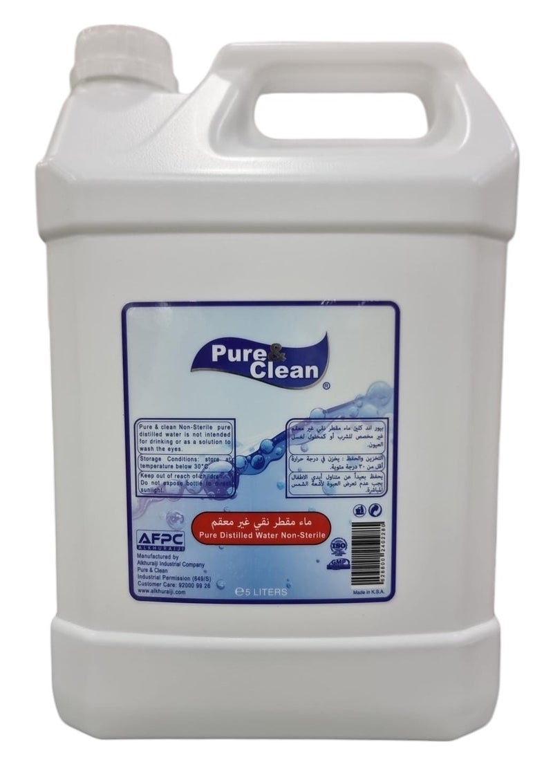 Pure & Clean - Medical Distilled Water, Capacity Of 5 Liters - Image 1