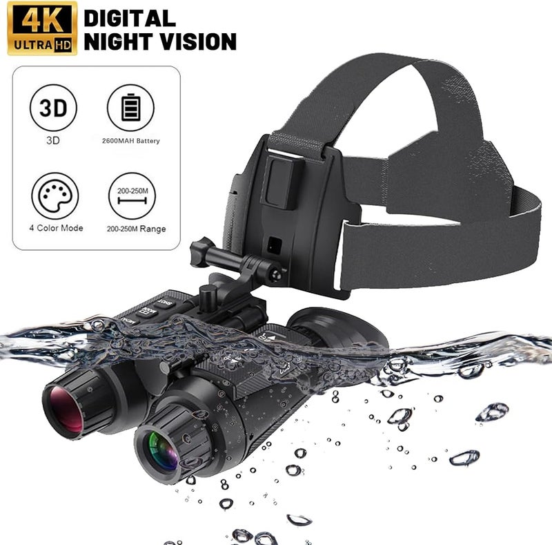HUVIOVED NV8300 - Adult Digital Night Vision Goggles, 3D Visual Digital Binoculars with 32 GB Memory Card - Image 3