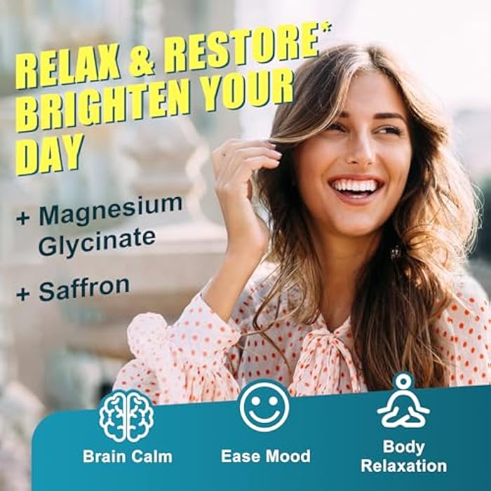 EnvyCure Sugar Free Magnesium Glycinate Gummies 400mg with Ashwagandha, B1, B3, Rhodiola Rosea & Saffron for Support Rest, Mood & Energy Calm Magnesium Gummies for Adults, Chewable Magnesium Supplement, 60Ct - Image 4