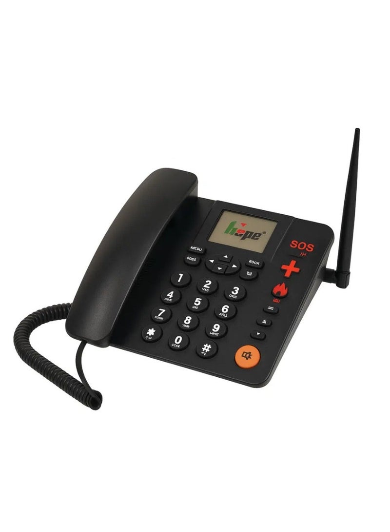 Hope LF9002 Cordless Fixed Wireless Phone with SIM Card Slot, 2G/3G/4G Support, Strong Signal Transmission, 1200mAh Battery, MP3 Player - Image 1